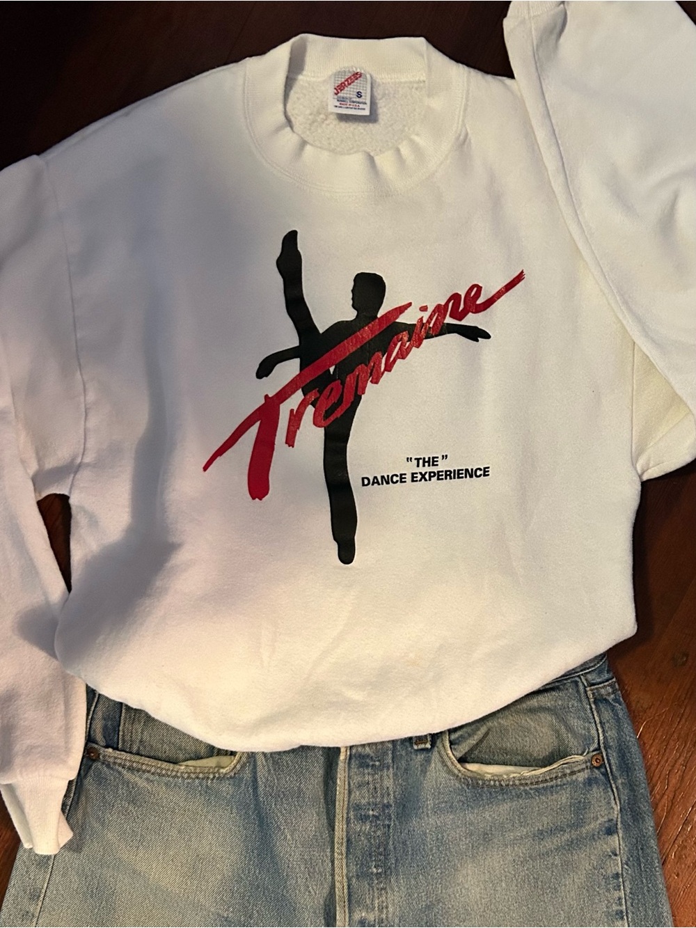 Vintage 1980’s White Sweatshirt Tremaine “The” Dance Experience, never worn